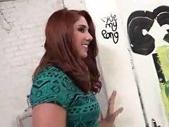 Rose Red Tyrell does to public restroom and g...